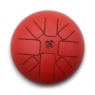 Medium Stalen Tong Geluksdrumss Om Rood - 22x16cm