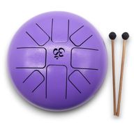 Medium Stalen Tong Geluksdrumss  Om Violet - 22x16cm