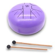 Medium Stalen Tong Geluksdrumss  Om Violet - 22x16cm