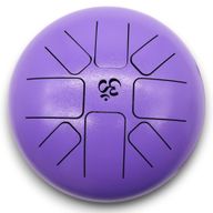 Medium Stalen Tong Geluksdrumss  Om Violet - 22x16cm