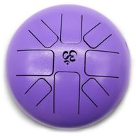 Medium Stalen Tong Geluksdrumss  Om Violet - 22x16cm