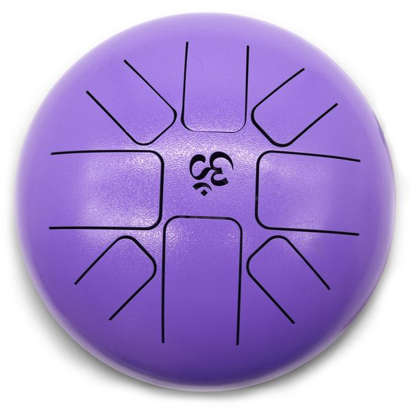Medium Stalen Tong Geluksdrumss  Om Violet - 22x16cm