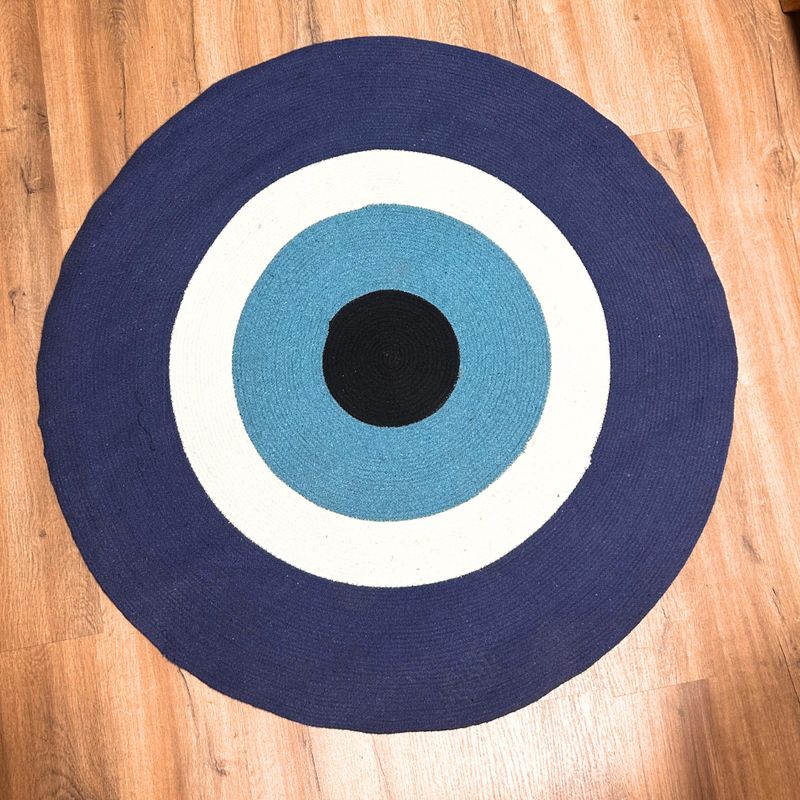 Katoenen Touw Evil Eye Tapijt 120cm
