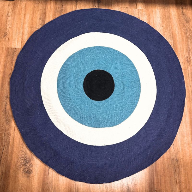 Katoenen Touw Evil Eye Tapijt 150cm