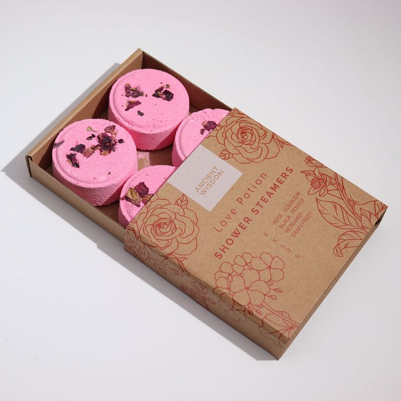 Zen Douche Stomers - Therapie Wellness Kwartet - Liefdesdrankje (Roze Rood)