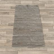 Kleine Indiase Handgeweven Katoenen Tapijt - 50x90cm - Houtskool
