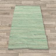 Kleine Indiase Handgeweven Katoenen Tapijt - 50x90cm - Aqua