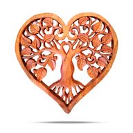 Hartvormig Decoratief Houten Levensboom Paneel 40cm