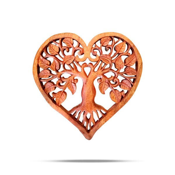 Hartvormig Decoratief Houten Levensboom Paneel 30cm