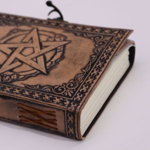 Pentagram - Esoterisch Notitieboek - Antiek Grijs