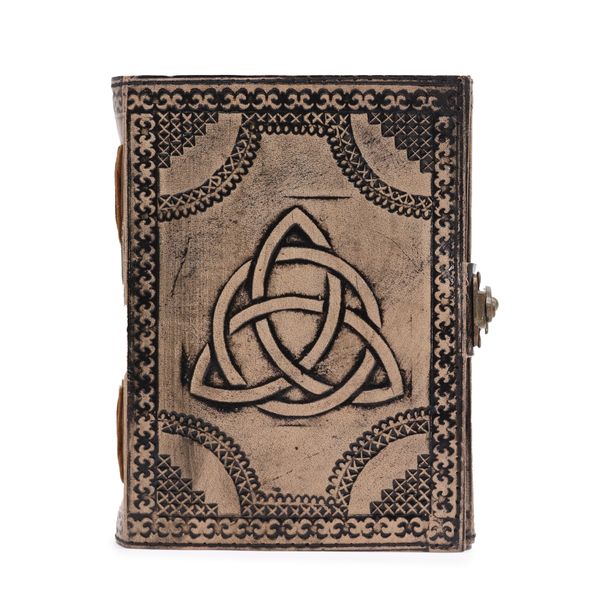 Cirkel Triquetra - Esoterisch Notitieboek - Roodbruin
