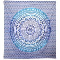 Wandkleed / Strandkleed - Umrao Mandala - Blauw