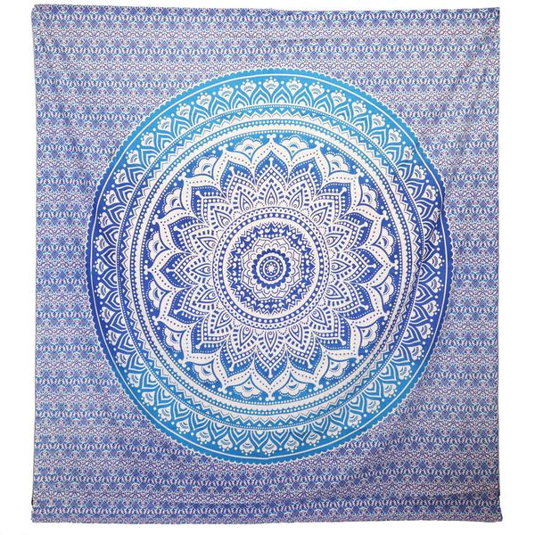 Wandkleed / Strandkleed - Umrao Mandala - Blauw