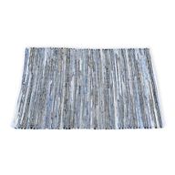 Grote Jute en Gerecycled Katoen Tapijt - 130x170cm - Blauw