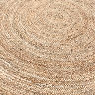 Groot Rond Zacht Jute Tapijt - 150cm