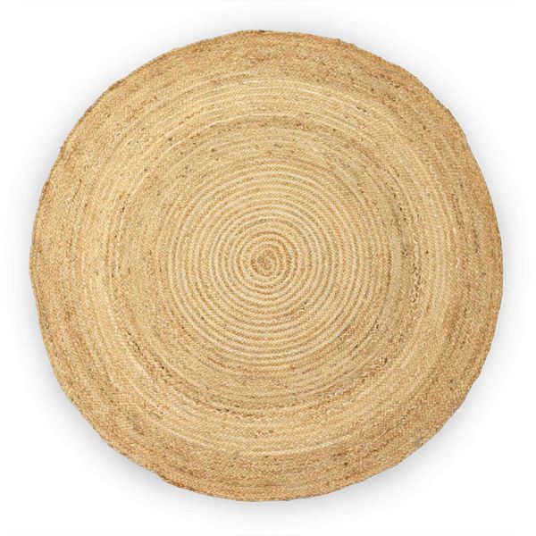 Groot Rond Zacht Jute Tapijt - 150cm