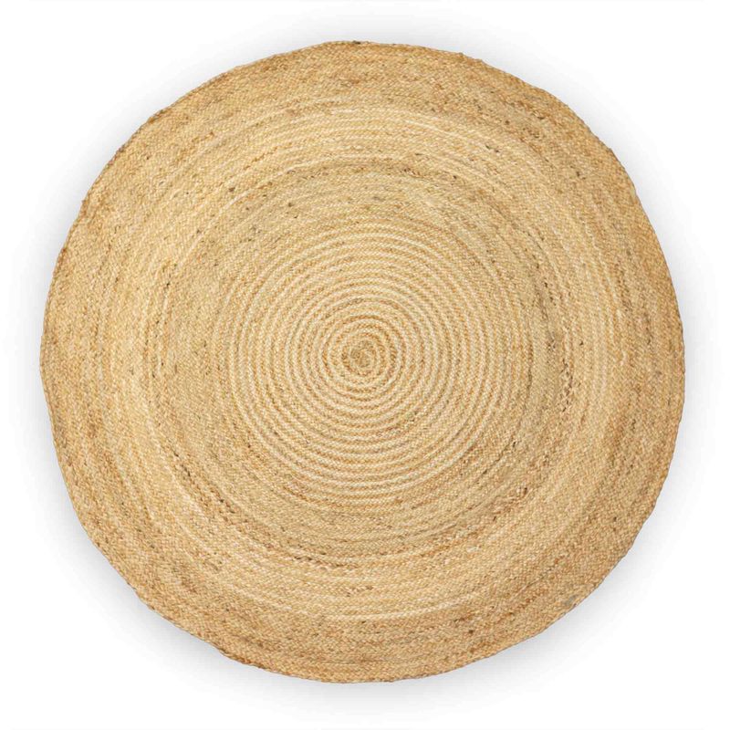Groot Rond Zacht Jute Tapijt - 150cm