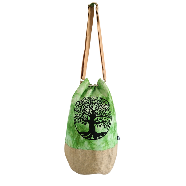 Natuurlijke Rugzak - Groen Stonewash - Levensboom