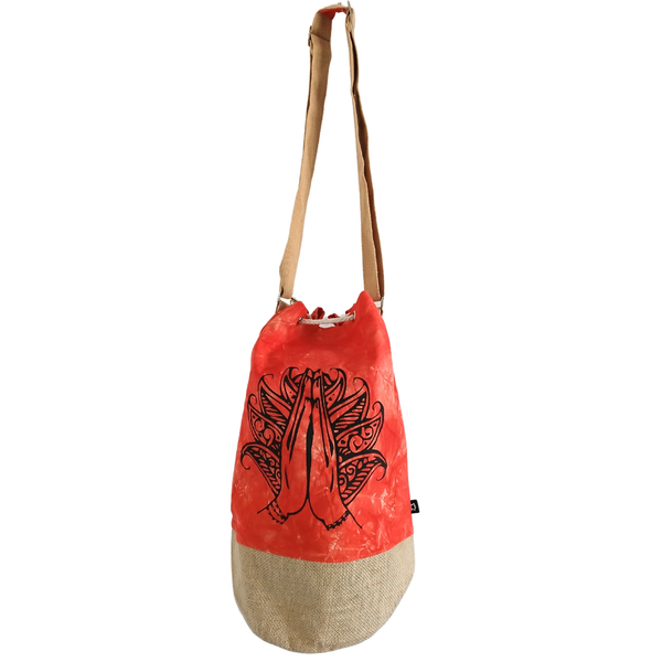 Natuurlijke Rugzak - Oranje Stonewash - Namaste Hand