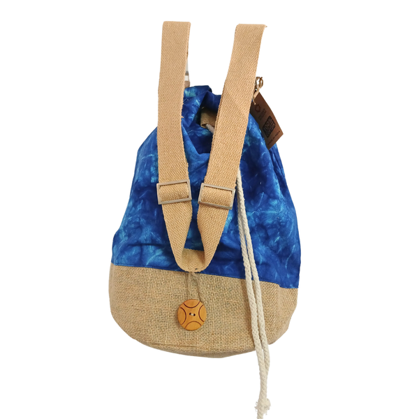 Natuurlijke Rugzak - Blauw Stonewash - Mandala
