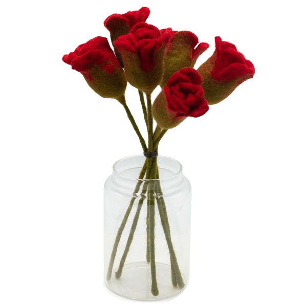 Viltbloemen - Rode Rozen