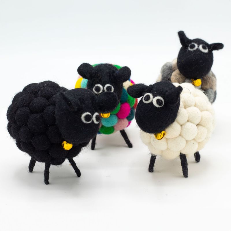 Kleine Vilt Schaapjes - Multi Kleuren