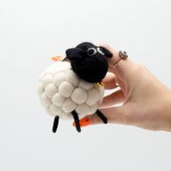 Kleine Vilt Schaapjes - Wit