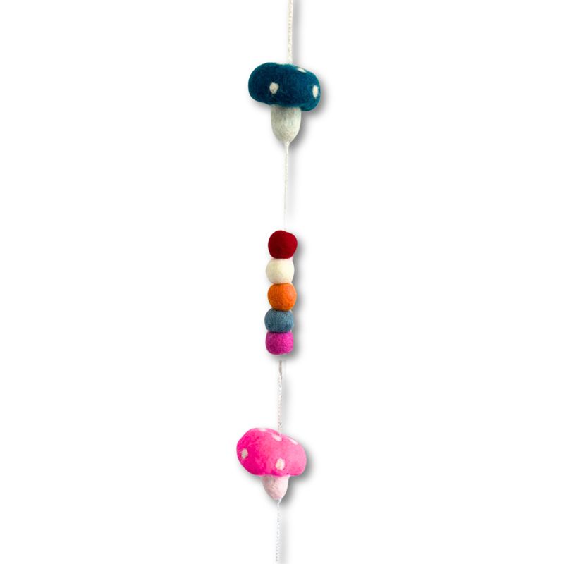 Vilten Wandhanger - Paddenstoelen (willekeurige kleuren)