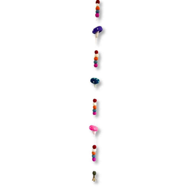 Vilten Wandhanger - Paddenstoelen (willekeurige kleuren)