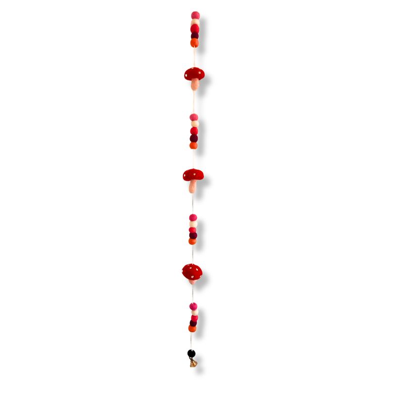 Vilten Wandhanger - Roodkap Paddenstoelen