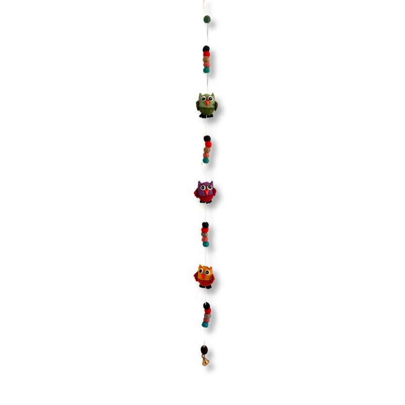 Vilten Wandhanger - Uilen (willekeurige kleuren)