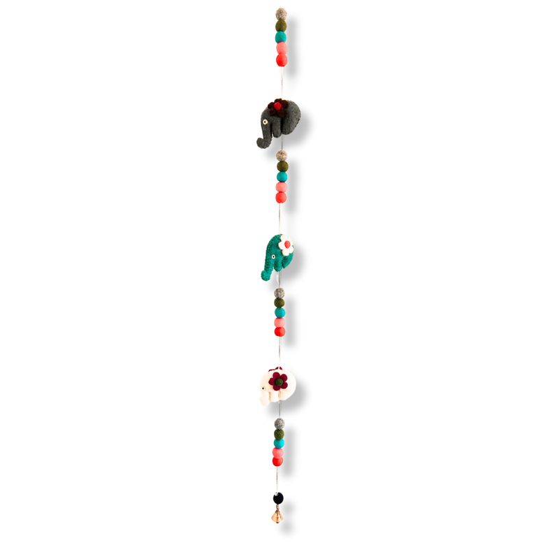 Vilten Wandhanger - Olifanten (willekeurige kleuren)