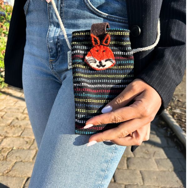 Telefoonhouder Tas Zwart en Multi - vos decor