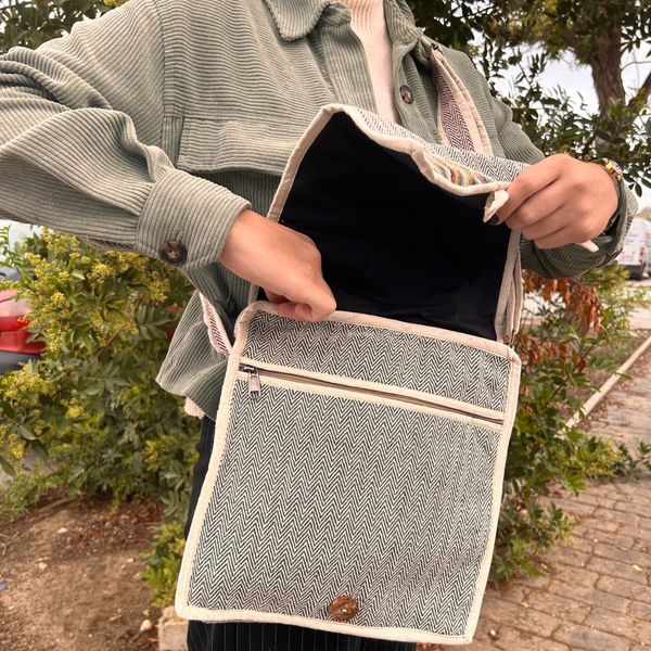 Hennep Laptop Messenger Tas - Curves