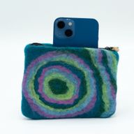 Natuurlijke Vilten Ritstas (assorti) - Psychedelisch