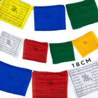 Middelgrote Tibetaanse Gebedsvlaggen - 18cm (10 vlaggen)