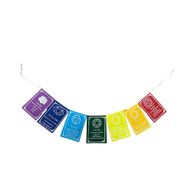 10x Zeven Chakra Kleuren & Mantra - Middel (7 vlaggen)