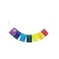 10x Zeven Chakra Kleuren & Mantra - Klein (7 vlaggen)