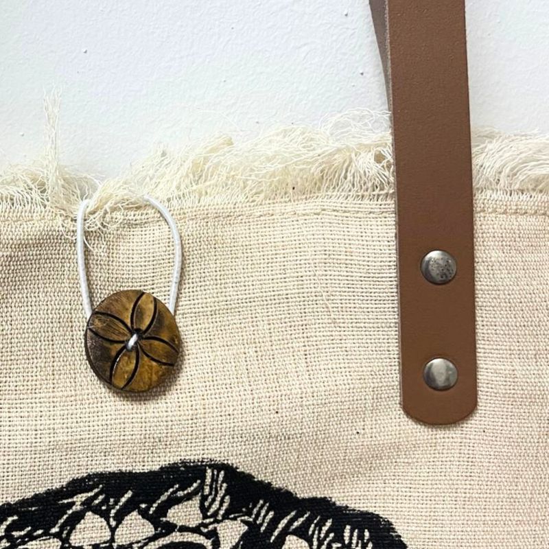 Natuurlijke Tote Bag met Leren Handvat - Inspiratie