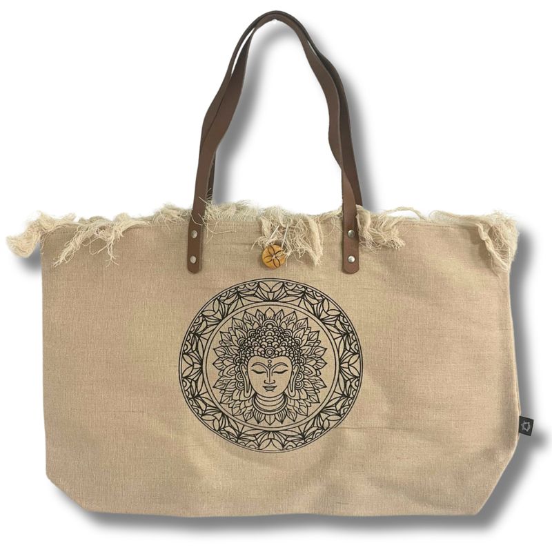 Natuurlijke Tote Bag met Leren Handvat - Inspiratie