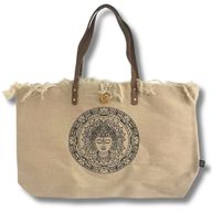 Natuurlijke Tote Bag met Leren Handvat - Inspiratie