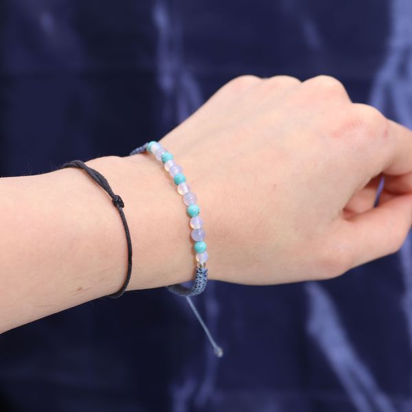 Zodiac Kristallen Kaars met Edelsteen Armband - Vissen