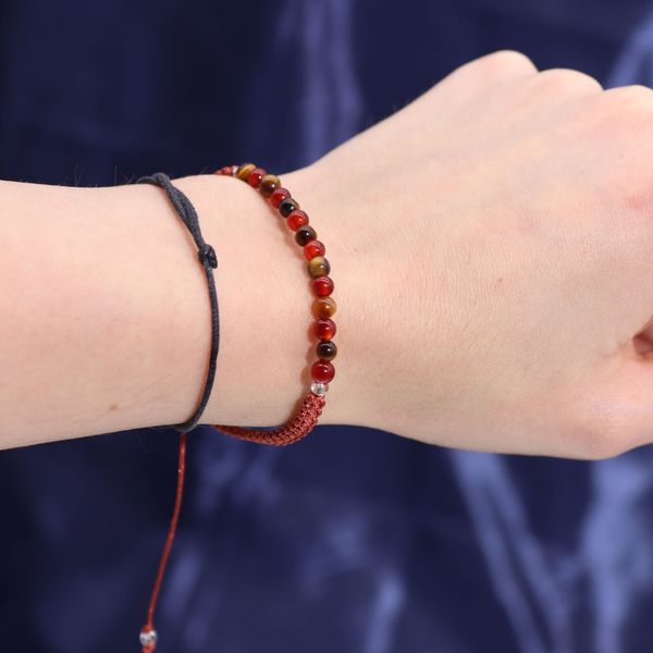 Zodiac Kristallen Kaars met Edelsteen Armband - Leeuw