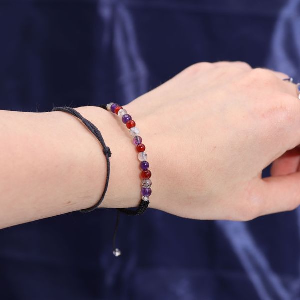 Zodiac Kristallen Kaars met Edelsteen Armband - Maagd