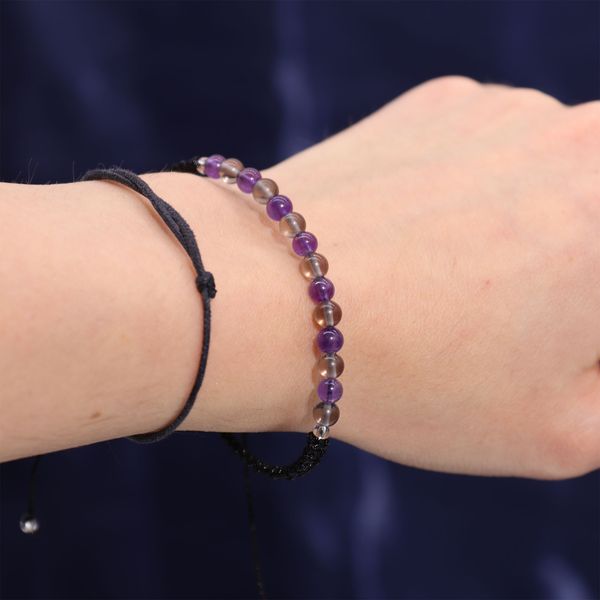 Zodiac Kristallen Kaars met Edelsteen Armband - Steenbok