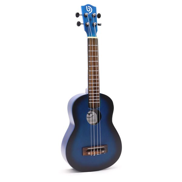 Ambachtelijk Gemaakte Ukelele - Blauwe Sunburst Afwerking (4 Snaren)