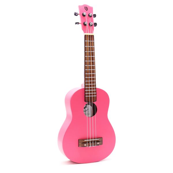 Ambachtelijk Gemaakte Ukelele - Felroze Afwerking (4 Snaren)