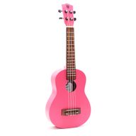 Ambachtelijk Gemaakte Ukelele - Felroze Afwerking (4 Snaren)