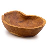 Natuurlijk Onregelmatig Vormige Teakhouten Fruitschaal - 31x22x8cm