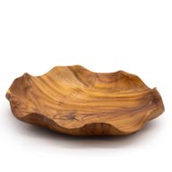 Gladde Ronde Teakhouten Fruitschaal - 28x5.5cm
